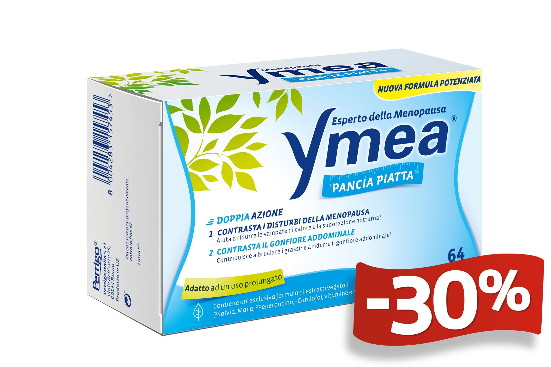 Ymea Pancia Piatta: integratore per il gonfiore in menopausa